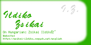 ildiko zsikai business card